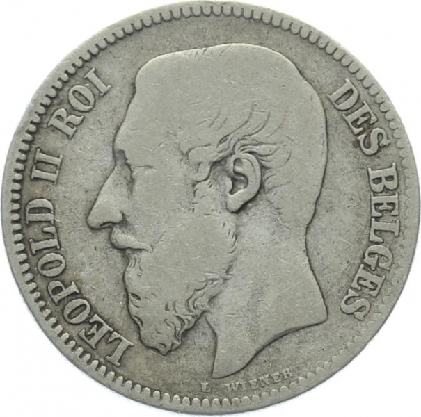 Belgien 2 Francs 1867 - DES BELGES